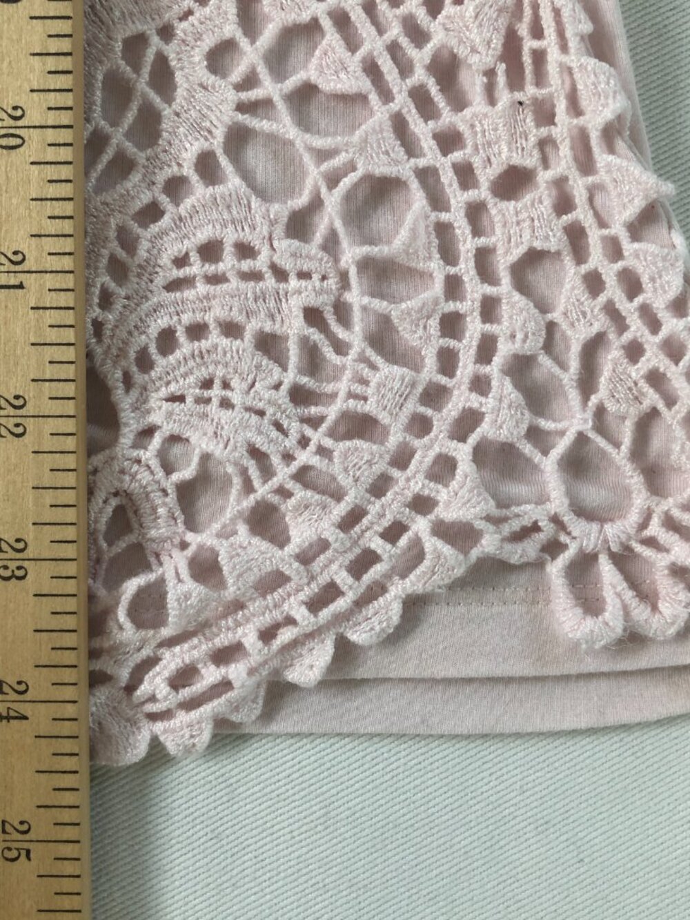All Over Lace Pastel Pink Tank Top Medium - Picture 9 of 10